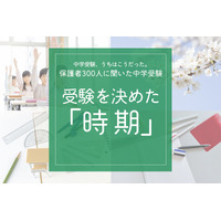 保護者300人に聞いた中学受験…受験を決めた時期 多かったのはいつ? 画像