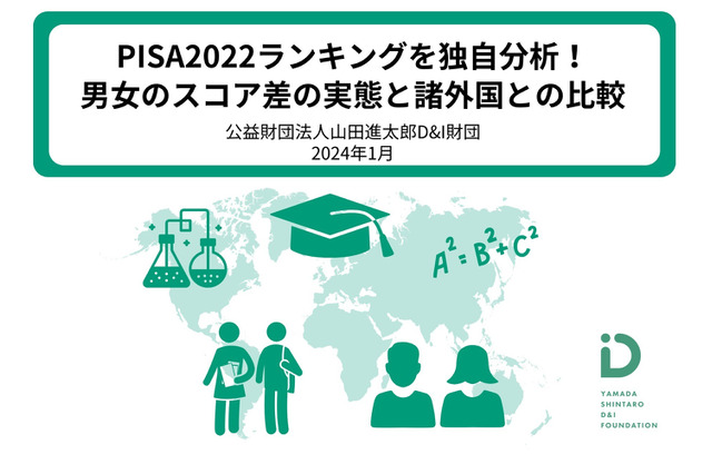 PISA2022の男女スコア差を独自分析…山田進太郎D&I財団 画像