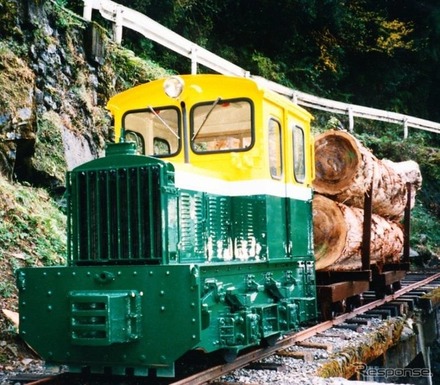 高知の美術館「藁工ミュージアム」で森林鉄道の企画展が行われている。実物の機関車も持ち込まれて展示されている。