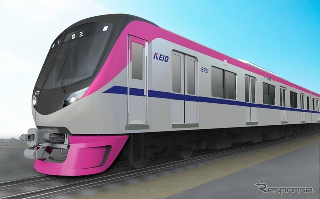 京王電鉄が導入する5000系の外観イメージ。2018年春に運行を開始する「座席指定列車」で運用される。