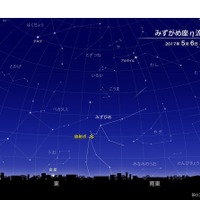 みずがめ座η流星群が極大　5月6日3時ごろの東京の星空 (c) 国立天文台
