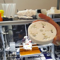 3Dプリンター（ムトウ）で作成した作品、動くものも作ることができる