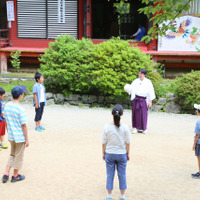 談山神社で蹴鞠体験