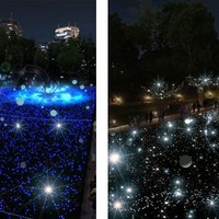 スターライトガーデン2018（左）シーン1 宇宙のはじまりの光／（右）シーン2　地球から見える5,000個の星たち