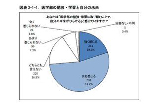 医学生の9割が「将来に希望」、3割は「授業内容に不満」 画像