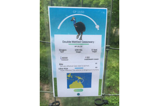 米動物園、園内に「ポケモンGO」風の動物説明看板を作成 画像