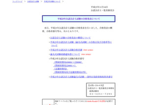 H23公認会計士試験合格者530人減、合格率は6.5％に下降 画像