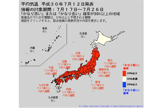 東北から九州にかけて高温注意、熱中症に警戒を 画像