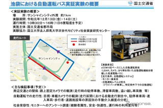 国交省、都市部での自動運転バス運行の課題を検証 画像