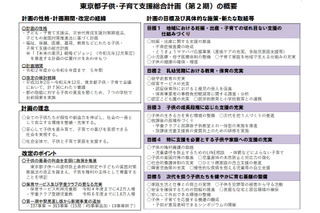 東京都「子供・子育て支援総合計画」第2期を策定 画像