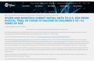 コロナワクチン、5-11歳の使用許可を申請…ファイザー 画像