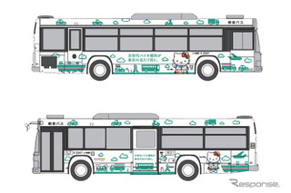 都営バスにバイオ燃料、58両が運行…キティちゃんも応援 画像