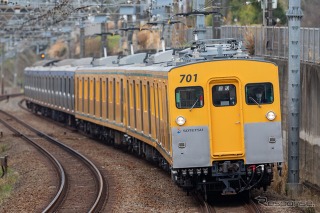 相模鉄道「幸せの黄色い電車」モヤ700系の乗車体験会 画像