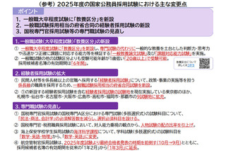 国家公務員試験2025「教養区分」新設…専門職試験見直しも 画像