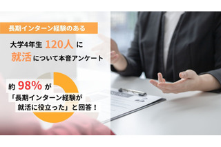 長期インターン、98%の学生が就活に有利と回答 画像