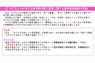 子供たちが考える修学旅行…中野区、費用も全額補助へ 画像