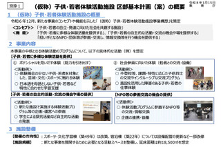 東京都、子供・若者体験活動施設区部基本計画（案）への意見募集 画像