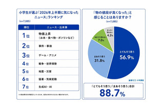 小学生の約9割が物価上昇を実感、約4割がAIに悩み相談…進研ゼミ調査 画像