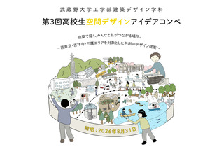 武蔵野大、高校生対象「空間デザインアイデア」作品募集 画像