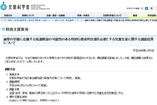 ADHDなどの発達障害、小中学校に6.5％在籍の可能性…文科省調査 画像