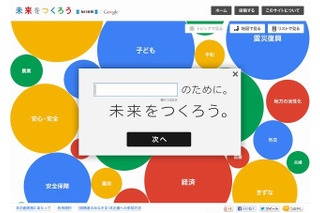 Google × 毎日新聞、「未来をつくろう 参院選 2013」開設 画像