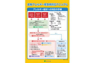 東京都「食物アレルギー緊急時対応マニュアル」作成 画像