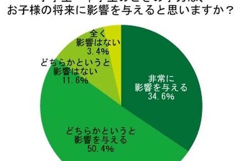 母親の85％、小中学生時代の学力は「将来に影響する」 画像