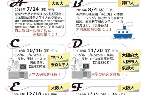 「女子中高生のための関西科学塾」全6回開催、応募締切迫る 画像