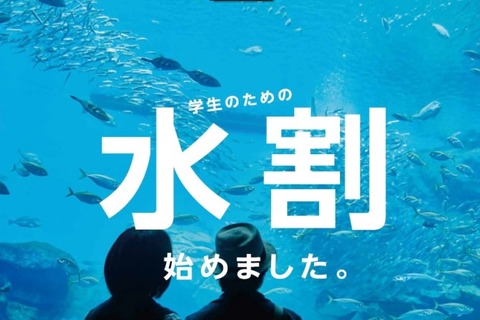 仙台うみの杜水族館、3/31までの学割キャンペーン「水割」 画像