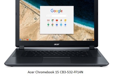 エイサー初、15.6型フルHD搭載Chromebookを2/20発売 画像