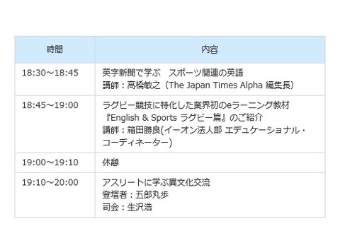 イーオン×ジャパンタイムズ「五郎丸選手トークショー」3/25西新宿 画像
