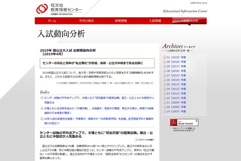 【大学受験2019】旺文社、2019年国公立大入試志願者動向分析…志願者数最多は？ 画像