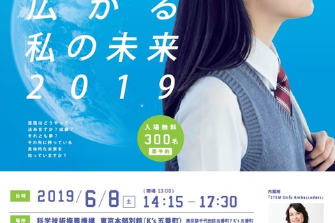 女子中高生対象「理系で広がる私の未来2019」6/8市ヶ谷 画像