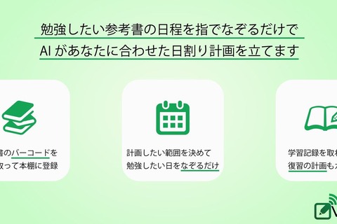 中高生向け勉強計画アプリ「ViCOLLA」AIが学習管理 画像