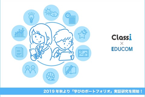 Classi×EDUCOM、小中でのポートフォリオ実証研究 画像