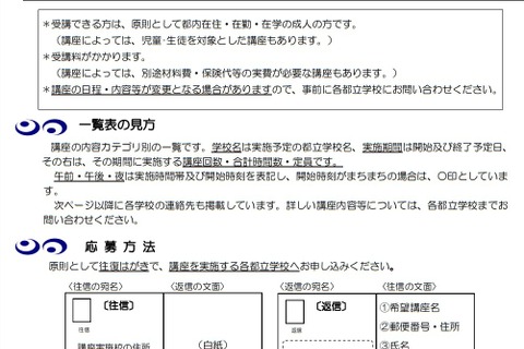 スポーツ・科学教室など「都立学校公開講座」参加者募集 画像