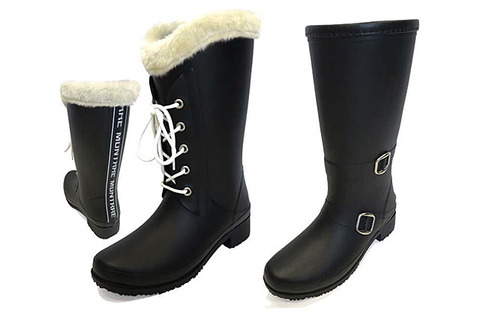 アキレス、ちょっぴりオトナなデザインの女児向けラバーブーツ 画像