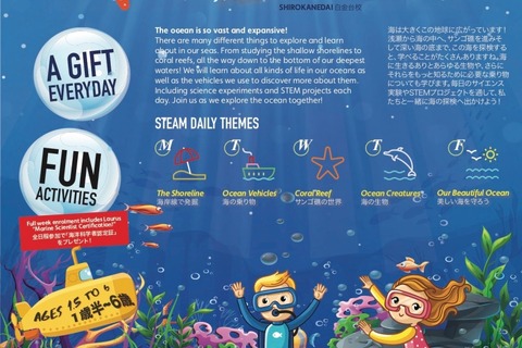 【夏休み2020】1歳半-6歳対象、海がテーマ「STEAM Summer Camp」7/27-31 画像