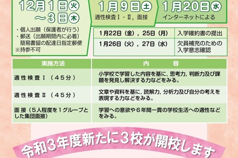 【中学受験2021】茨城県立中の説明会＆リーフレット情報 画像