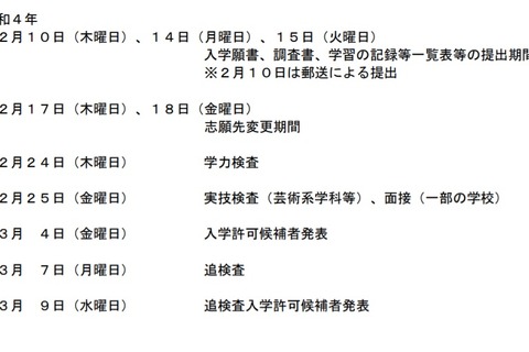 【高校受験2022】埼玉県公立高入試、コロナ考慮して日程見直し…学力検査2/24 画像