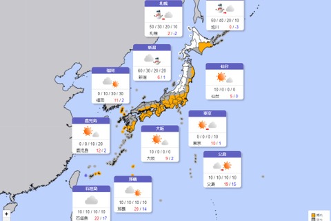 【大学共通テスト2022】1/15は北日本の日本海側を中心に雪…足元に注意を 画像