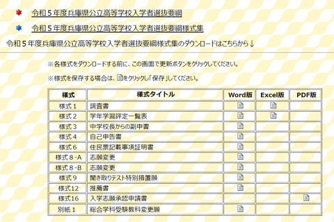 【高校受験2023】兵庫県公立高、入学者選抜要綱公表 画像