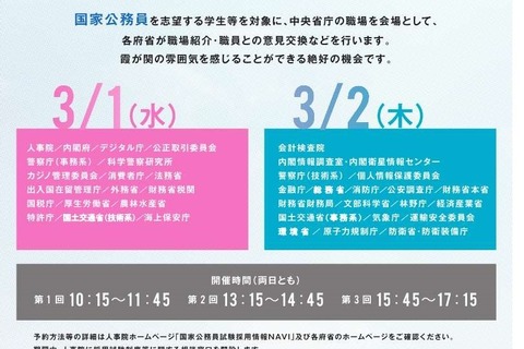 中央省庁の職場を開放…霞が関OPENゼミ3/1-2 画像
