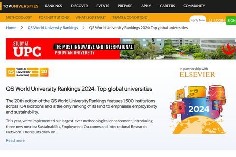 QS世界大学ランキング2024、東大28位…国内大学は軒並みランクダウン 画像