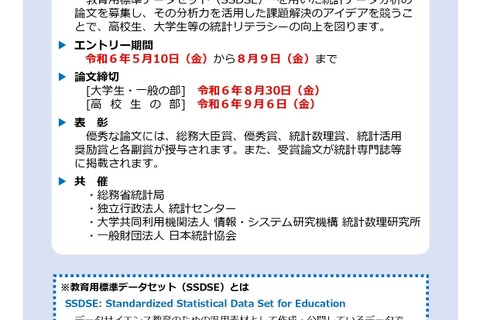 総務省「統計データ分析コンペ2024」論文募集 画像