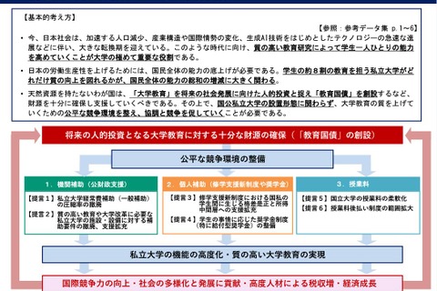 国立大の授業料上限撤廃、教育国債の創設…私大連が提言 画像