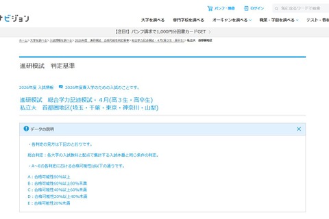 【大学受験2026】進研模試「合格可能性偏差値」4月版 画像
