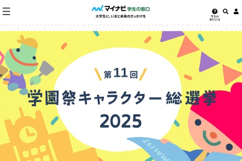学園祭キャラクター総選挙、投票受付中…名大が現在首位 画像
