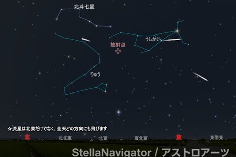 新年初めの天体ショー「しぶんぎ座流星群」1/4未明から明け方が見ごろ 画像