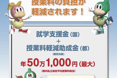 東京都、26年度の私学「学費負担軽減制度」リーフレット公開 画像
